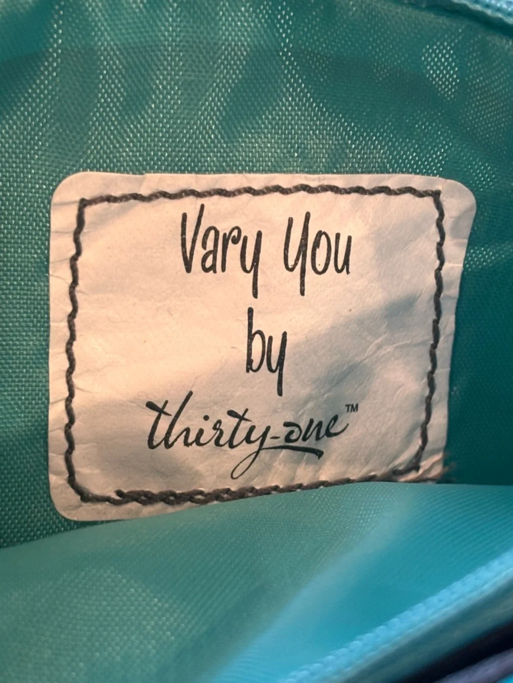 Thirty-one‎ Gray with Teal Interior Wristlet